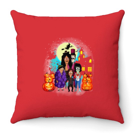 Bobs Burgers Pumpkin Halloween Throw Pillows