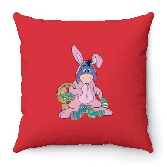 Easter Eeyore Bunny Throw Pillows, Winnie the Pooh Easter Throw Pillows, Disney Eeyore Easter Throw Pillows, Easter Eggs Throw Pillows, Easter Rabbit Throw Pillows