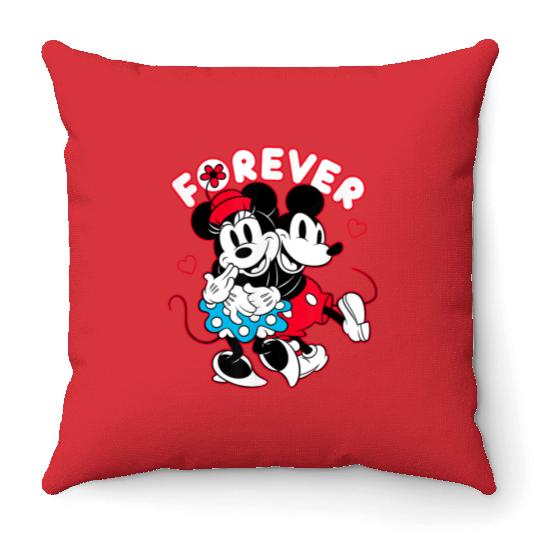 Disney Mickey Mouse Minnie Mouse Love Forever Valentines Throw Pillows