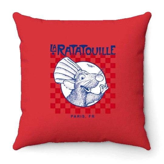 Disney Pixar Ratatouille Remy Paris Checkerboard Throw Pillows