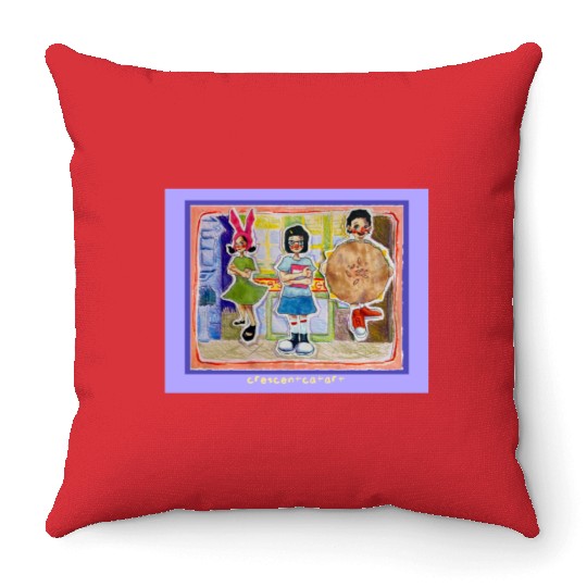 Bobs Burgers Spiral Notebook Throw Pillows
