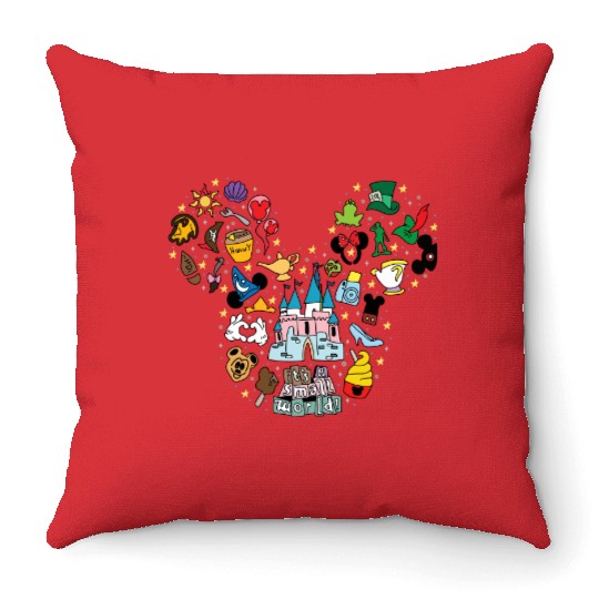 It's A Small World Throw Pillows, Disney World Throw Pillows