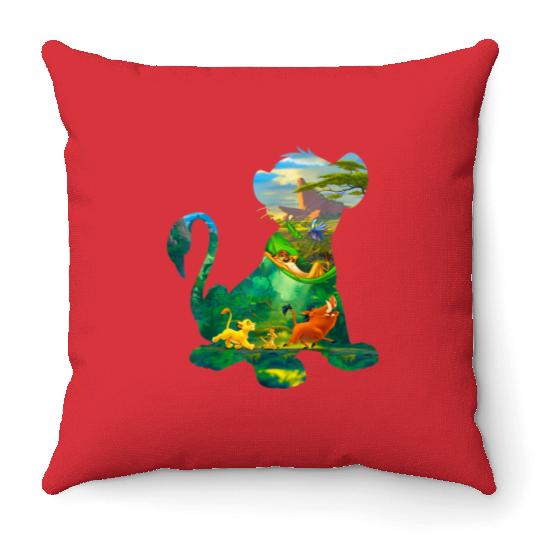 Disney Lion King Simba Silhouette Graphic Throw Pillows