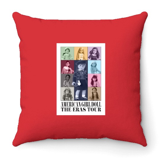 American  Doll Eras Tour Throw Pillows
