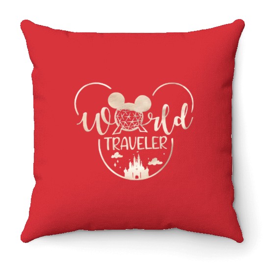 World Traveler Epcot Throw Pillows, Epcot Disney Throw Pillows, Matching Epcot Throw Pillows