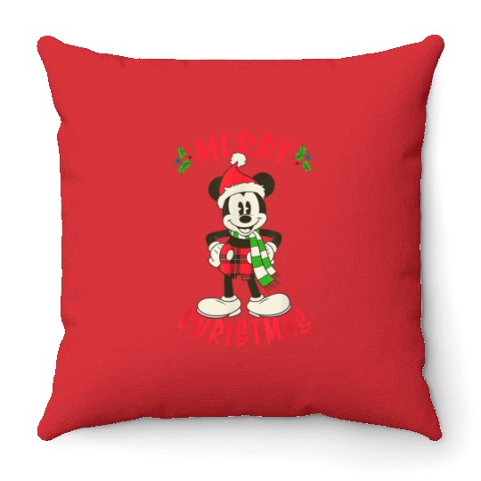 disneyy Vintage Mickey Mouse Christmas Holiday Throw Pillows