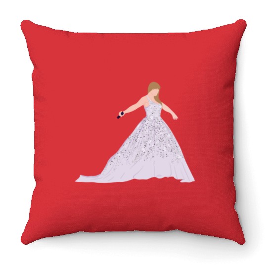 Eras-tour enchanted Throw Pillows
