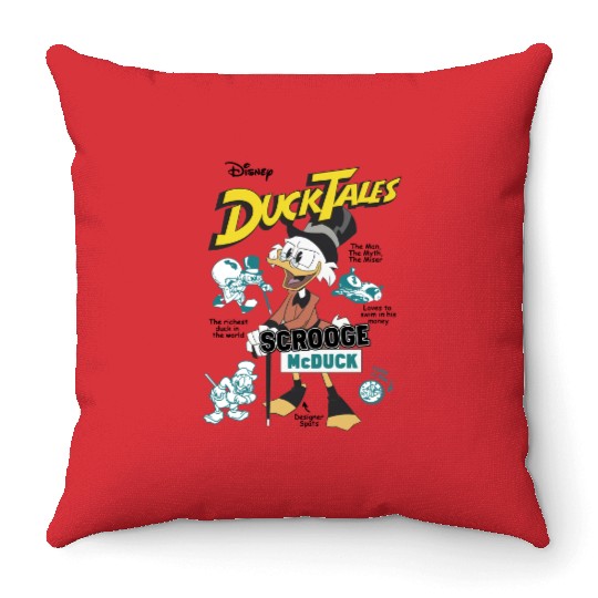 Disney DuckTales Scrooge McDuck Comic Cover Throw Pillows, DuckTales Throw Pillows