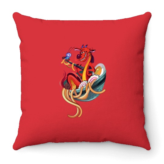Disney Mulan Funny Mushu Dragon & Cri-Kee Throw Pillows