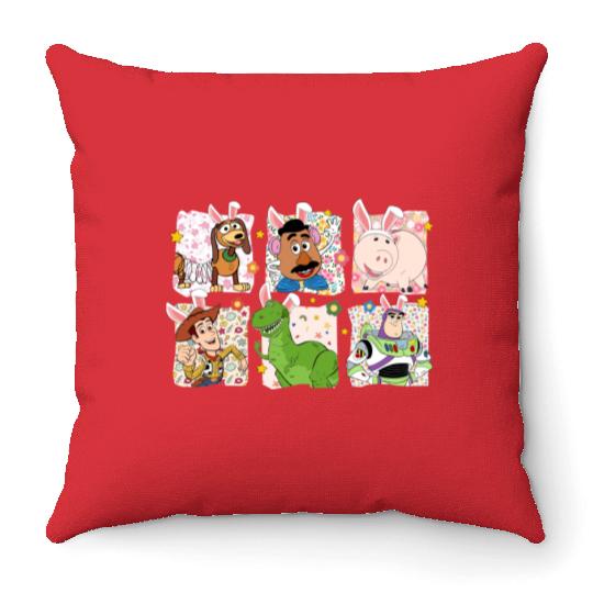 Toy Story Easter Throw Pillows, Disney Toy Story Bunny Ears Throw Pillows