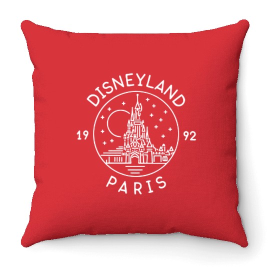 Disneyland Paris 1992 Vintage Throw Pillows