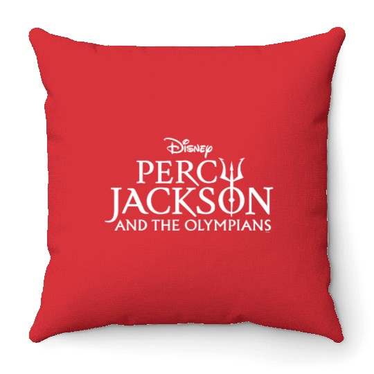 disneys Percy Jackson And The Olympians Series Title Logo Throw Pillows