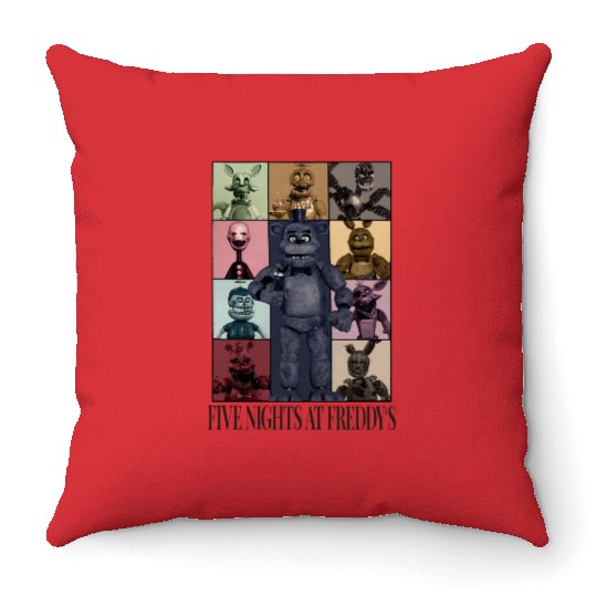 Five Nights At Freddys Eras Tour Throw Pillows