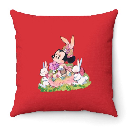 Minnie Mouse Easter Throw Pillows, Disney Easter Throw Pillows