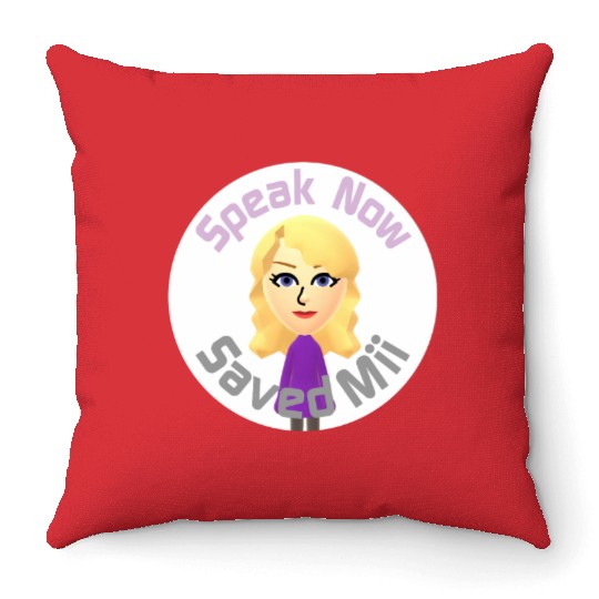 Tayl0r Swift - Speak Now Saved Mii Throw Pillows