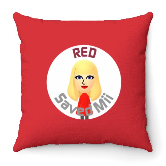Tayl0r Swift - Red Saved Mii Throw Pillows