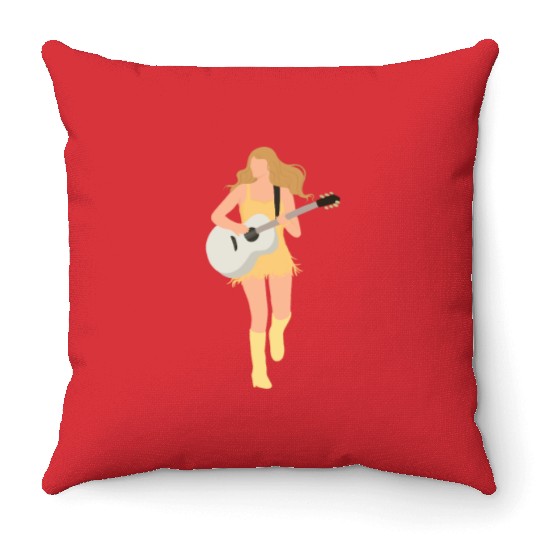 Eras tour fearless Throw Pillows
