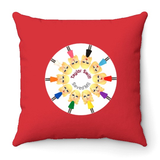 Tayl0r Swift Saved Mii Throw Pillows
