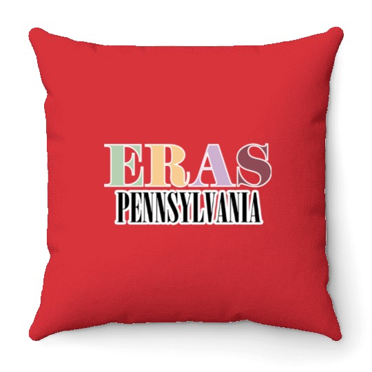 Eras Tour Pennsylvania Throw Pillows