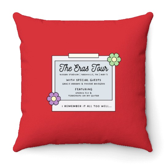 Nashville Night 1 Eras Tour Throw Pillows