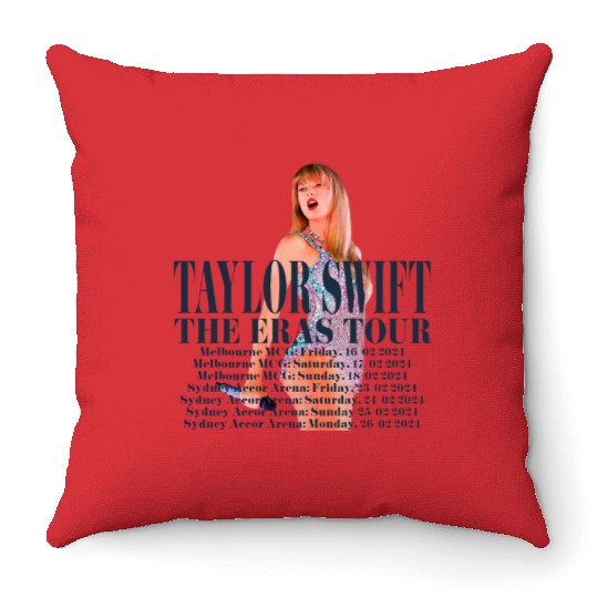 Eras tour Australia Fitted Scoop Throw Pillows