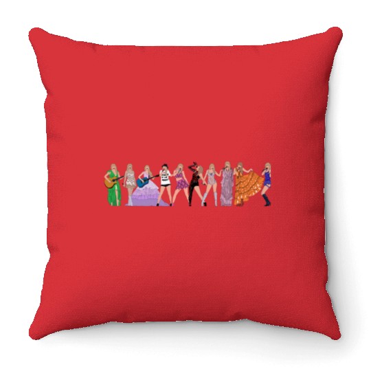 Eras Tour-Taylors Throw Pillows