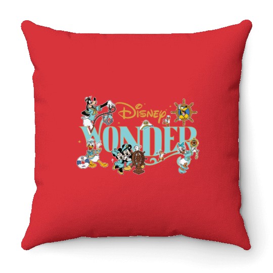 Disney Wonder Cruise  Throw Pillows, Disney Ship Throw Pillows