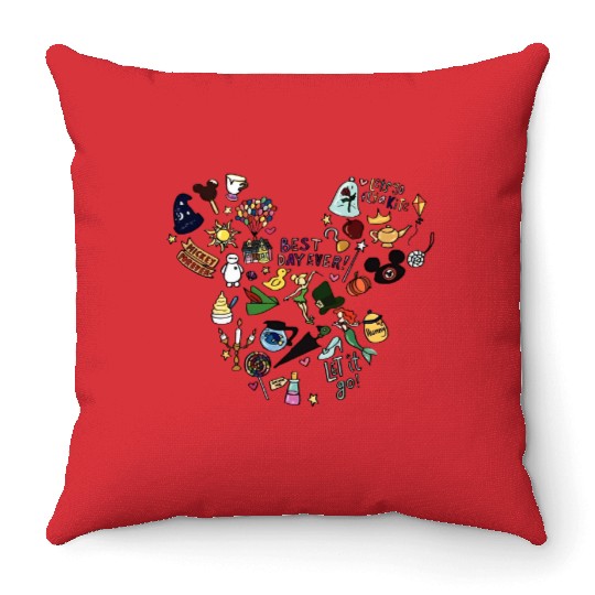 Best Day Ever Throw Pillows, Disney Throw Pillows, Disneyland Trip Throw Pillows