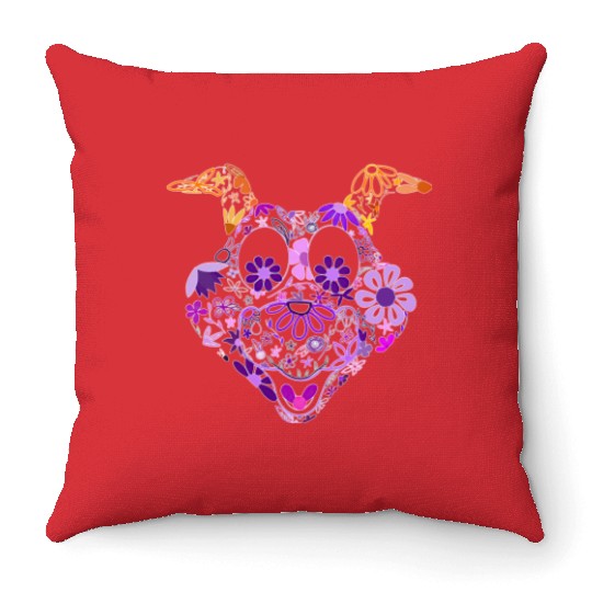 Figment Throw Pillows, Disney Figment Throw Pillows, Figment Flower and Garden