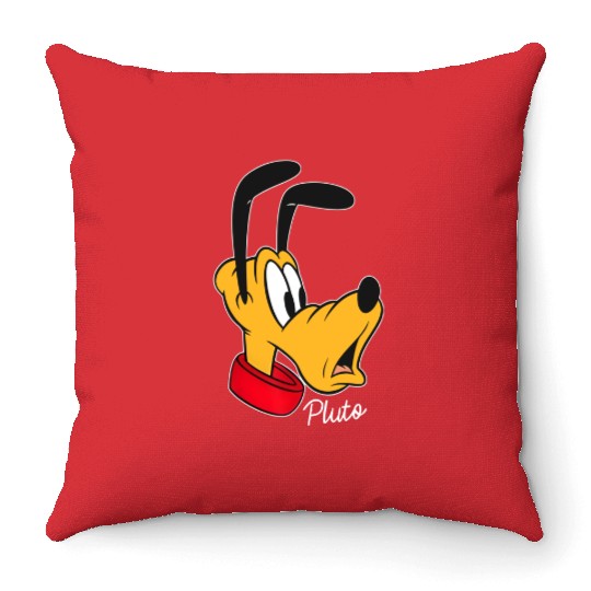 Disney Mickey And Friends Pluto Big Face Throw Pillows, Disney Pluto Throw Pillows, Pluto And Friends Throw Pillows