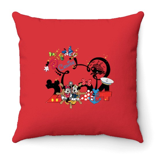 Disney Dream Cruise 2024 Throw Pillows, Disney Cruise Throw Pillows