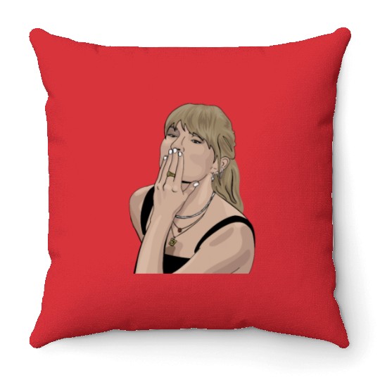 Taylorr Swift Travis Kelce ii Throw Pillows