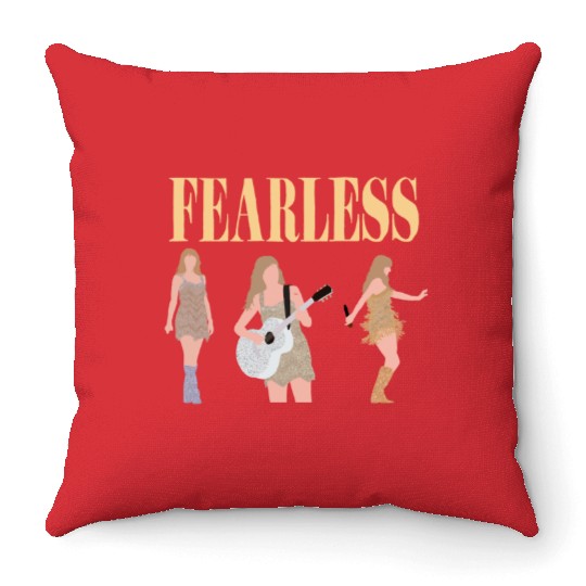eras tour fearless art Throw Pillows
