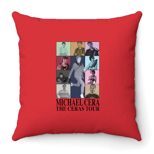 Michael Cera Eras Tour Throw Pillows