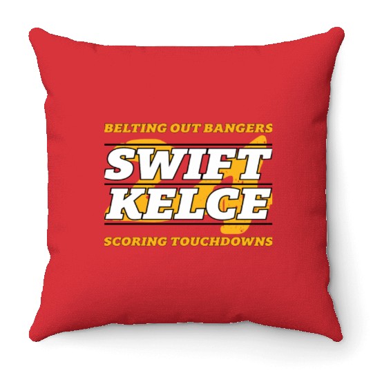 taylorr Swift and Travis Kelce - Kelce Swift 2024 Throw Pillows