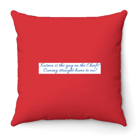 Karma Lyric taylorr Swift Travis Kelce Throw Pillows