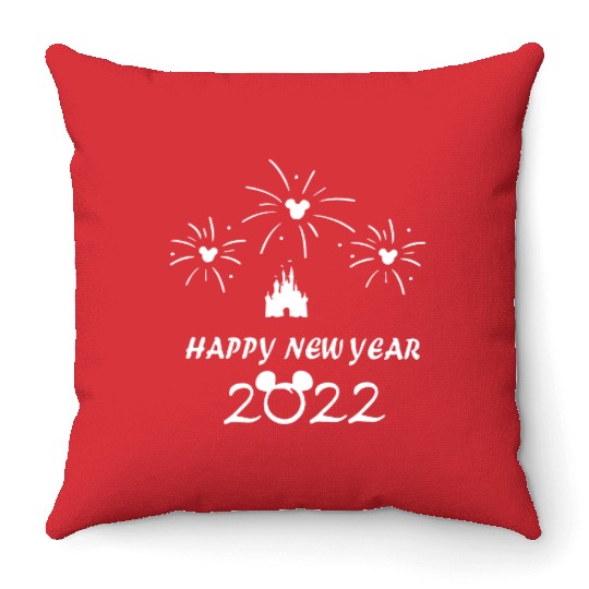 Happy New Year 2022  Disney New Year Fireworks Throw Pillows