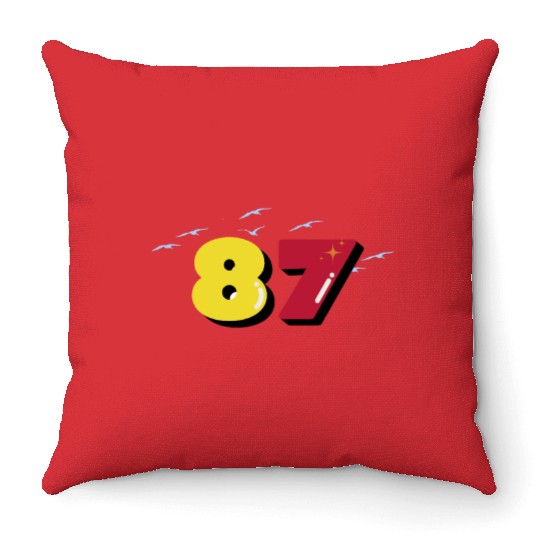 Travis Kelce 87 taylorr Swift Throw Pillows
