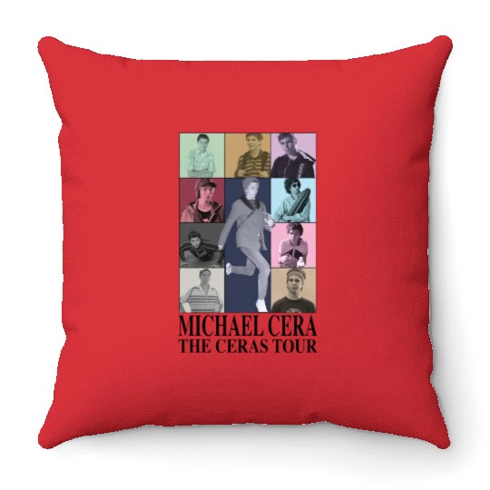 Michael Cera Eras Tour Throw Pillows