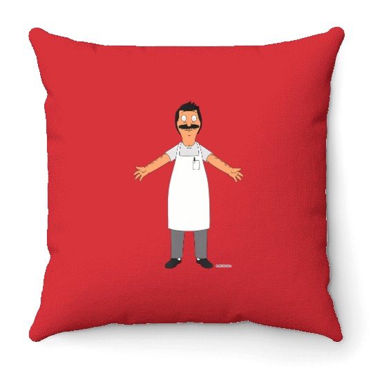 bobs burgers bob belcher hug Throw Pillows