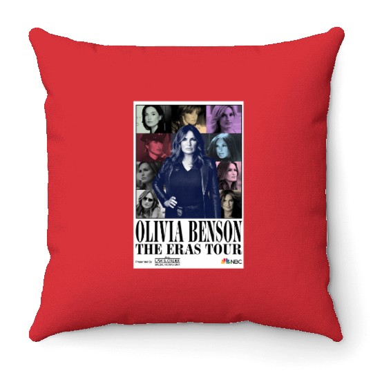 Olivia Benson Eras Tour Throw Pillows