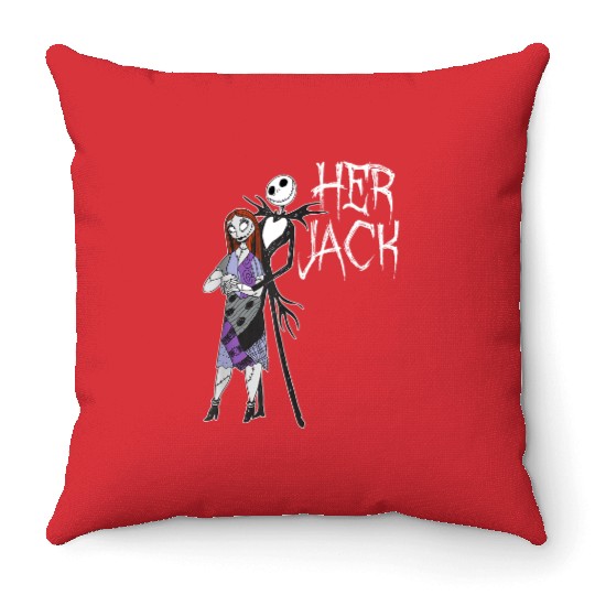 disneys The Nightmare Before Christmas Her Jack Throw Pillows
