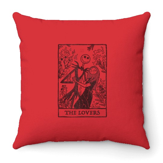 disneys The Nightmare Before Christmas Jack And Sally Tarot Throw Pillows