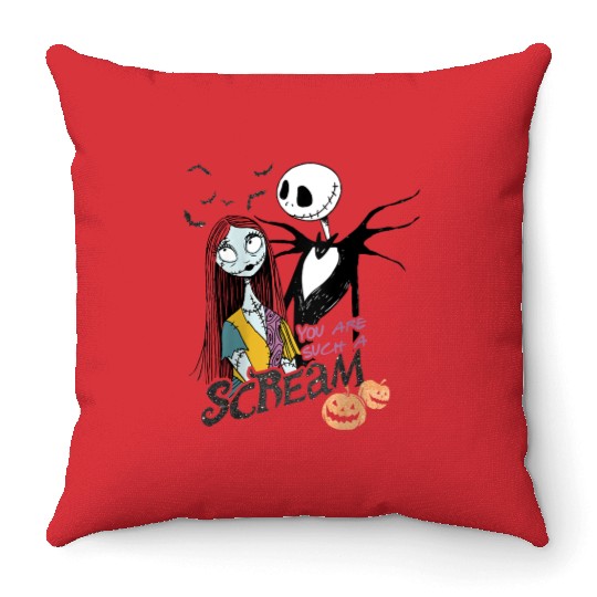 disneys The Nightmare Before Christmas Jack Sally Scream Raglan Throw Pillows