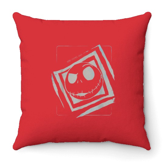 disneys Nightmare Before Christmas Here Comes Jack Throw Pillows