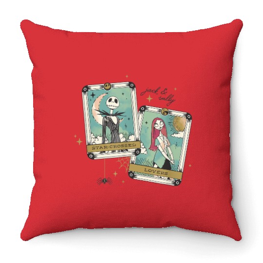 disneys The Nightmare Before Christmas Jack And Sally Tarot Throw Pillows