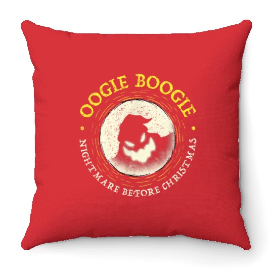 disneys Nightmare Oogie Boogie Moon Throw Pillows