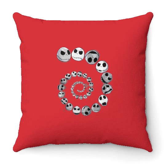 disneys The Nightmare Before Christmas Jack Emotional Spiral Throw Pillows