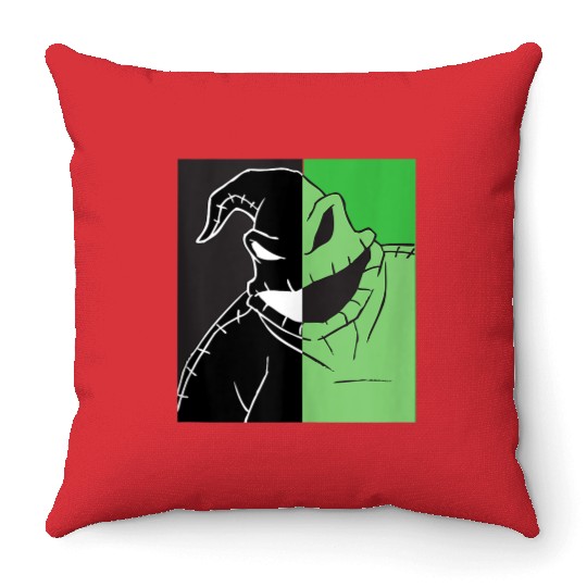 disneys The Nightmare Before Christmas Oogie Boogie Split Throw Pillows