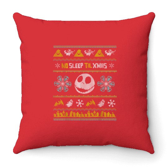 disneys The Nightmare Before Christmas Ugly Christmas Sweater Throw Pillows